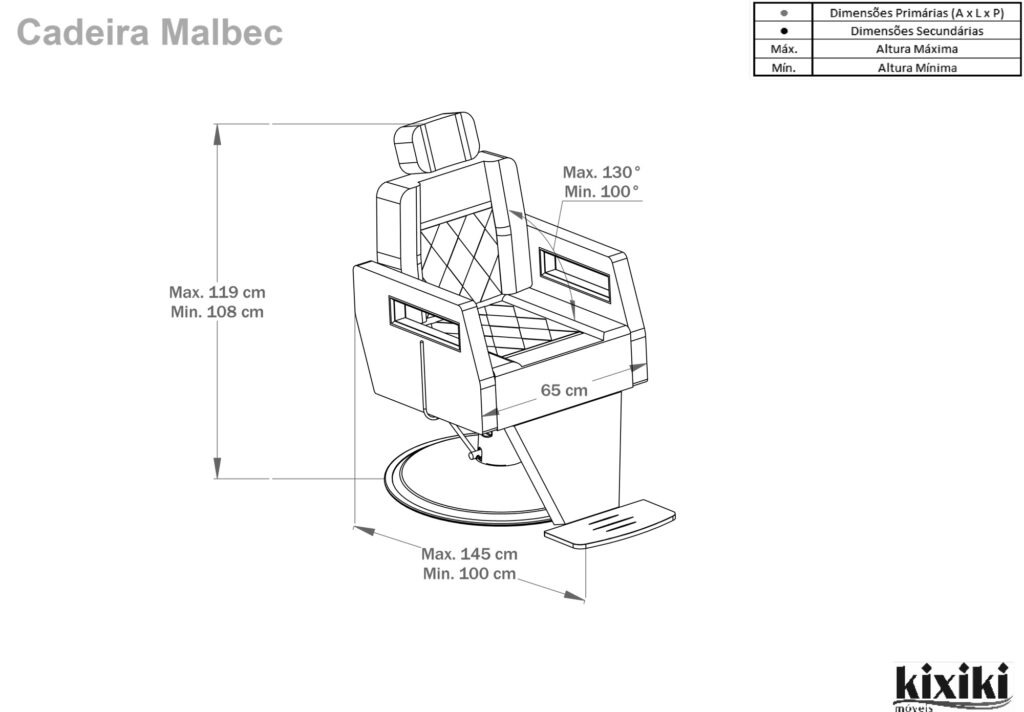 Desenho Técnico Cadeira Malbec