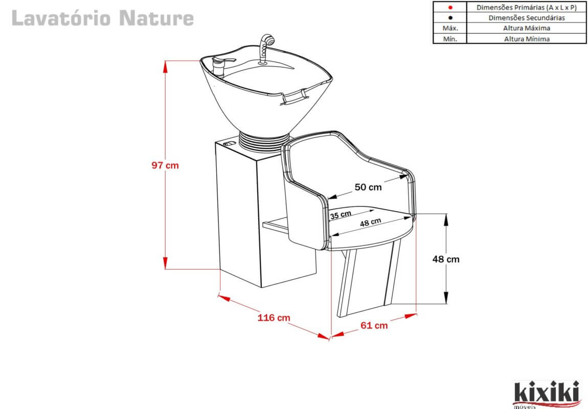 Lavatorio Flex Nature Desenho Tecnico