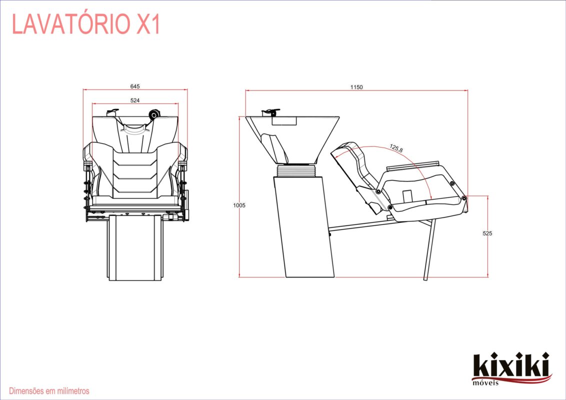 Desenho Tecnico Lavatorio X1
