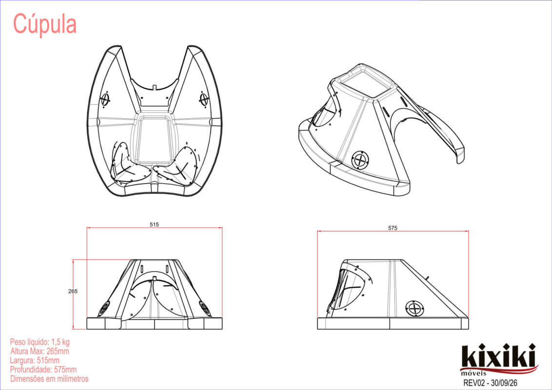Cúpula O3 1 Desenho Tecnico Cupula O3